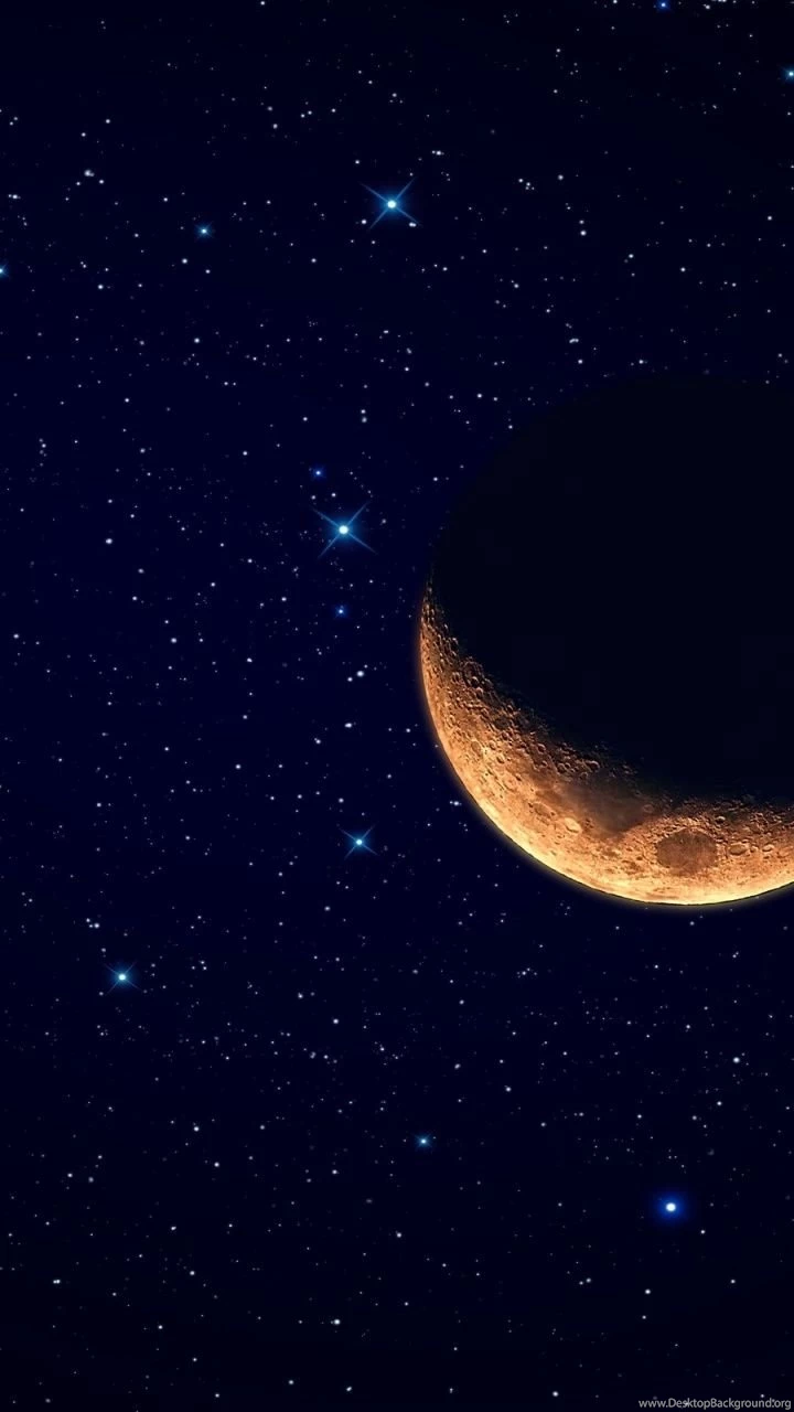 720x1280 Red Moon Starry Sky Galaxy S3 Wallpapers