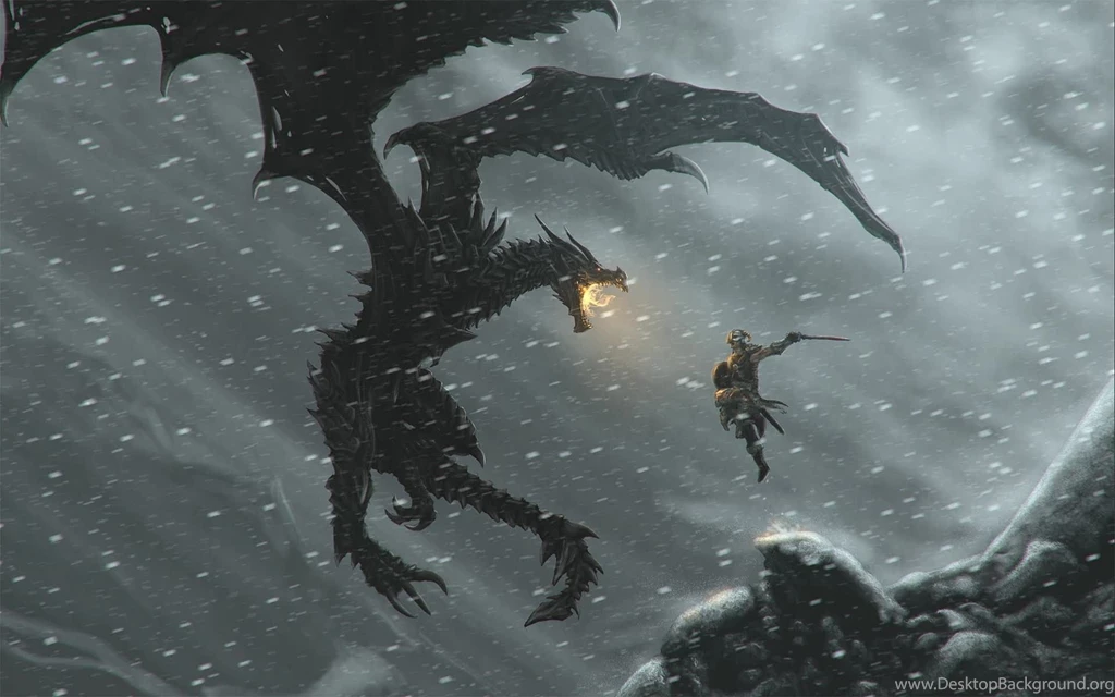Skyrim Dragon Wallpapers Wallpapers Cave