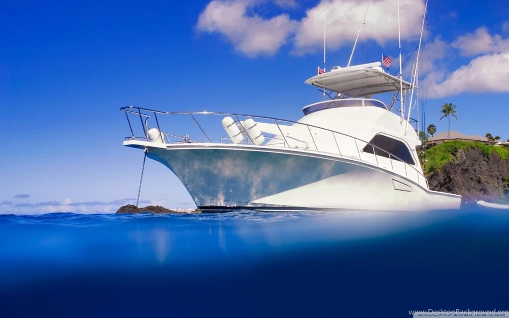 Yacht & Clear Blue Ocean HD Desktop Wallpapers : Widescreen : High ...