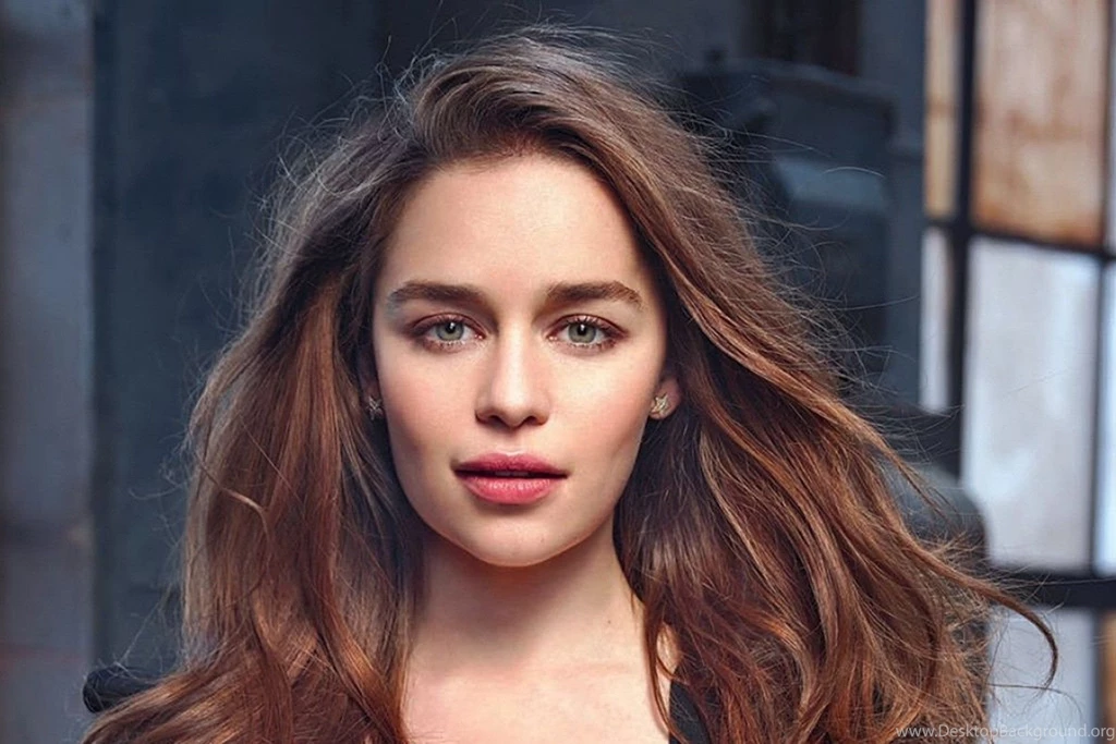 Beautiful Emilia Clarke Face Hairs Pink Lips Wallpapers HD.jpg