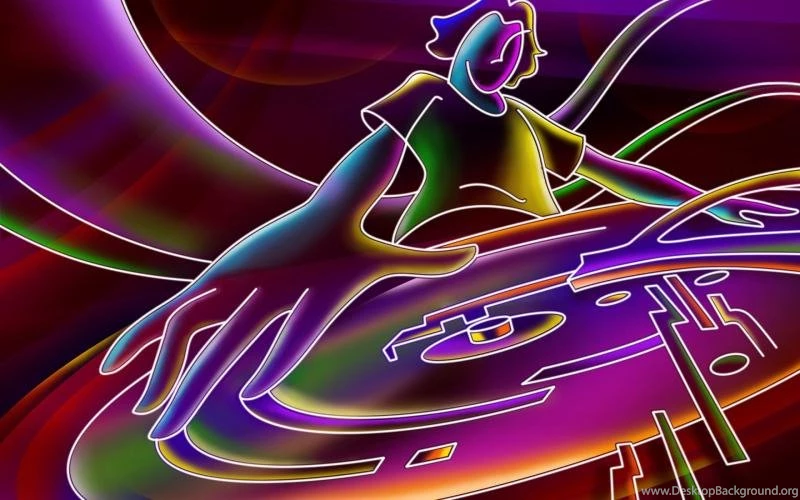 DJ Neon Outline Wallpaper,DJ Neon Outline HD Wallpaper,DJ ...