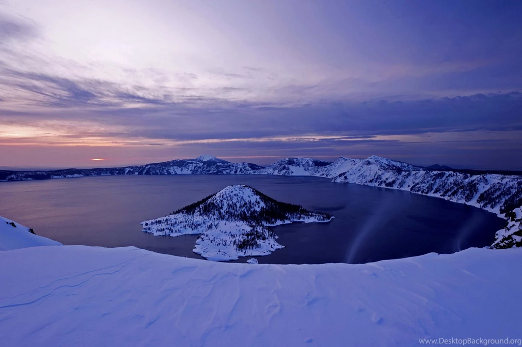 Crater Lake Snow Wallpapers Travel HD Wallpapers