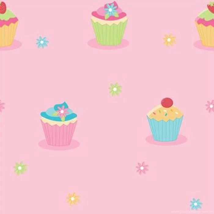 Buy Fine Decor Cute Cupcake Pink Childrens Kids Wallpapers