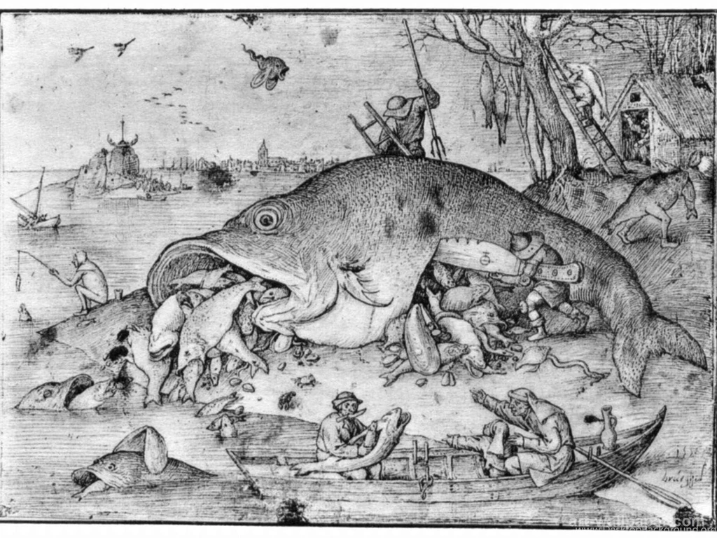 Big Fish Eat The Little Ones" , Bruegel Pieter Wallpapers