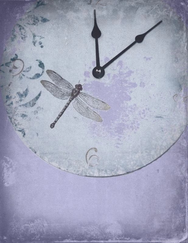 Vintage Look Lavender Dragonfly Backgrounds