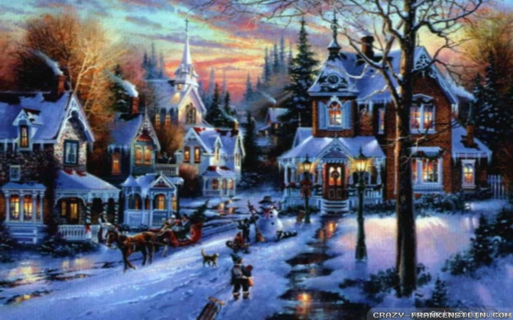 Christmas Village Wallpapers 2   Crazy Frankenstein