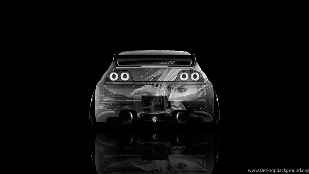 4K Nissan Skyline GTR R33 JDM Back Anime Aerography Car 2015 « El Tony