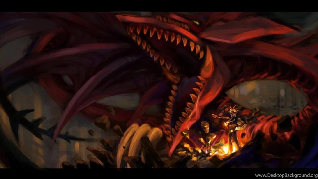 YUGI WITH SLIFER THE SKY DRAGON WALLPAPER (