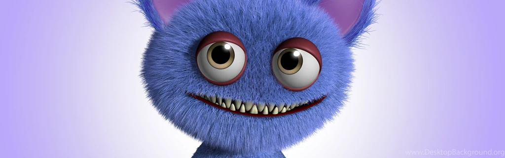 Download Wallpapers 3d, Funny, Monster, Cartoon, Cute, Smile ...