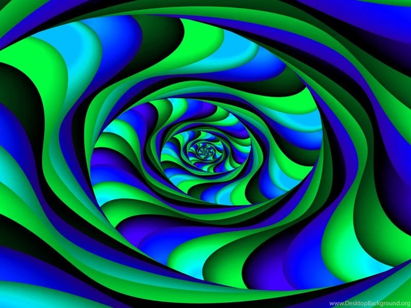 Fractal Art By Vicky, Blue Green Swirl Wallpapers