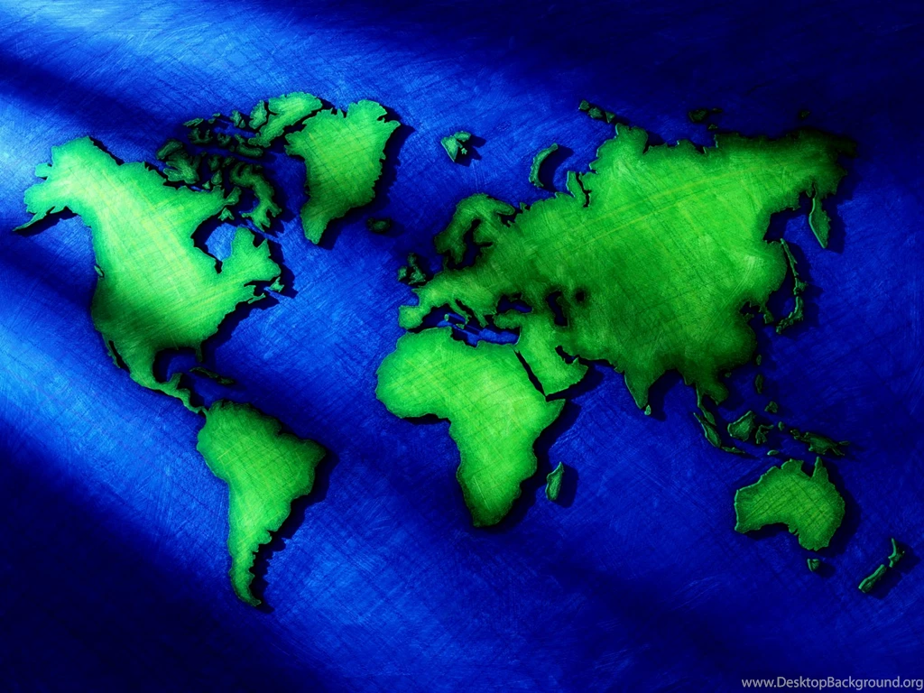 Blue And Green World Map Wallpapers – Obama Vs. Ryan, What Apples ...