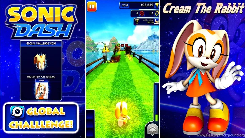 Sonic Dash   Cream The Rabbit! [4K HD]   YouTube