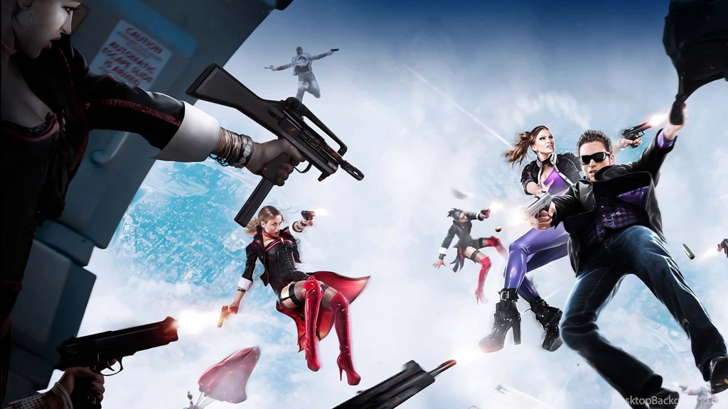 Download Wallpapers 2560x1440 Saints Row, Gun, Girls, Shooting ...