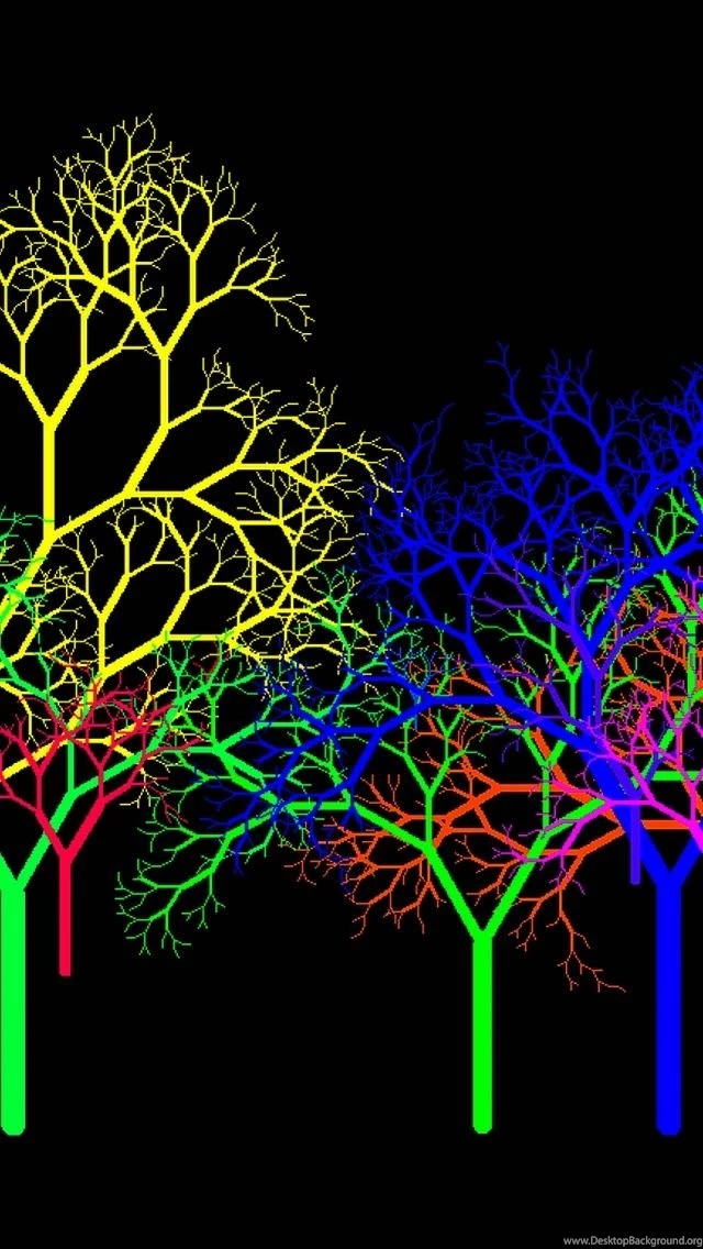 Trippy Trees iPhone 5 Wallpapers
