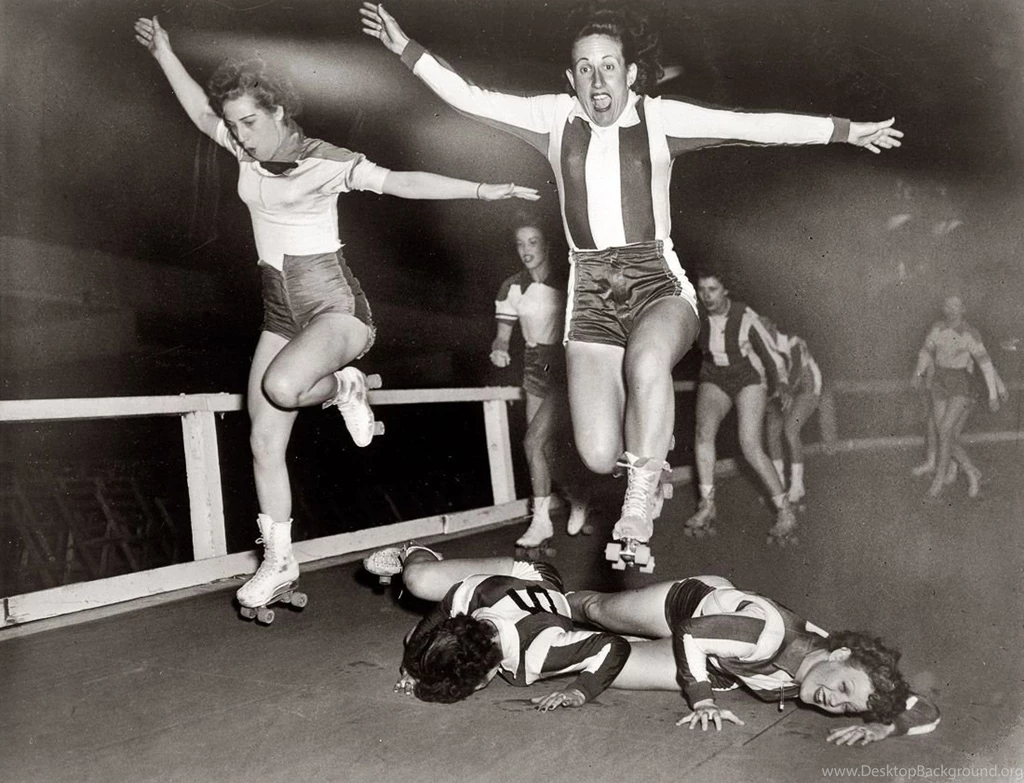 Shorpy Historic Picture Archive :: Roller Derby Girls: 1950 High ...