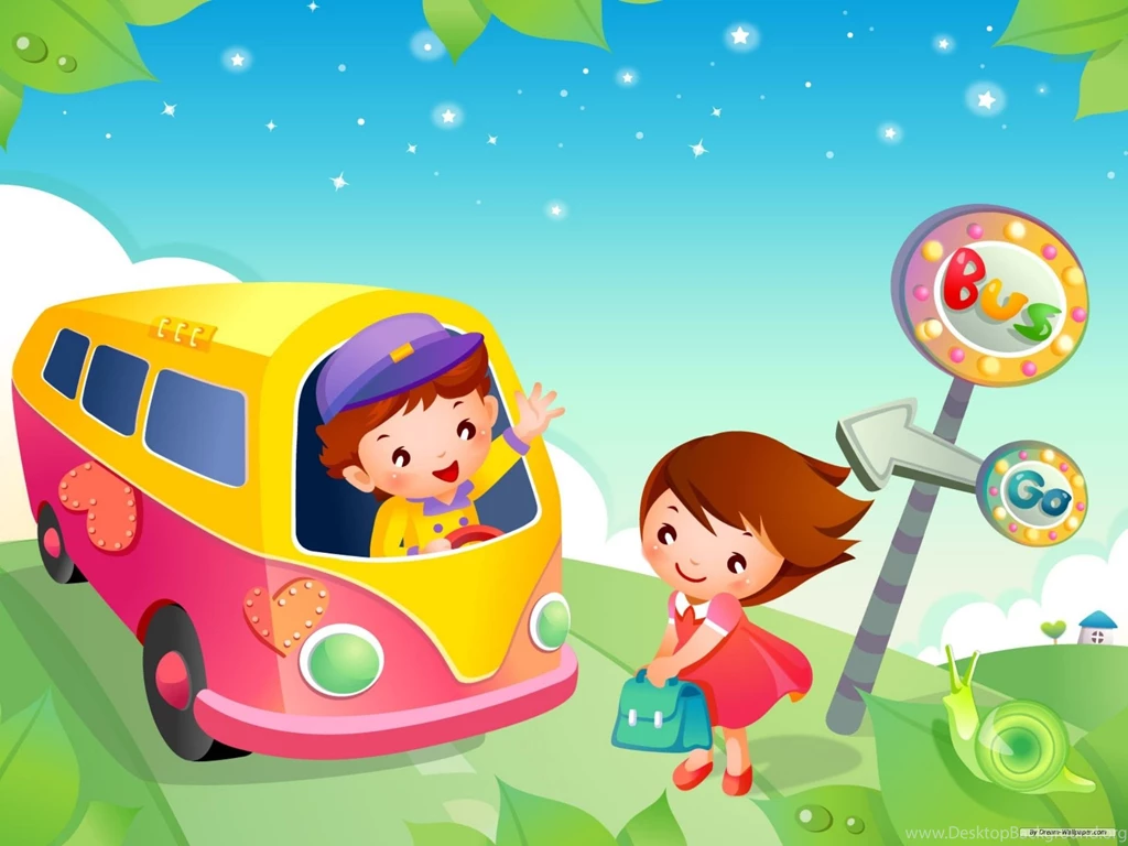 Kids School Bus Cartoon High Resolution Wallpapers Free Download ...