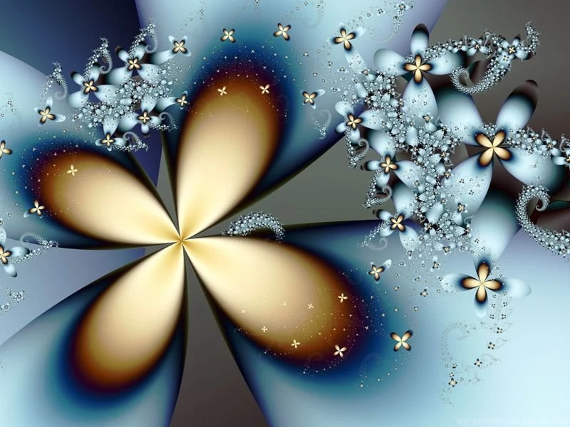 Blue Gold 4 Wallpapers Fractal Art Gallery
