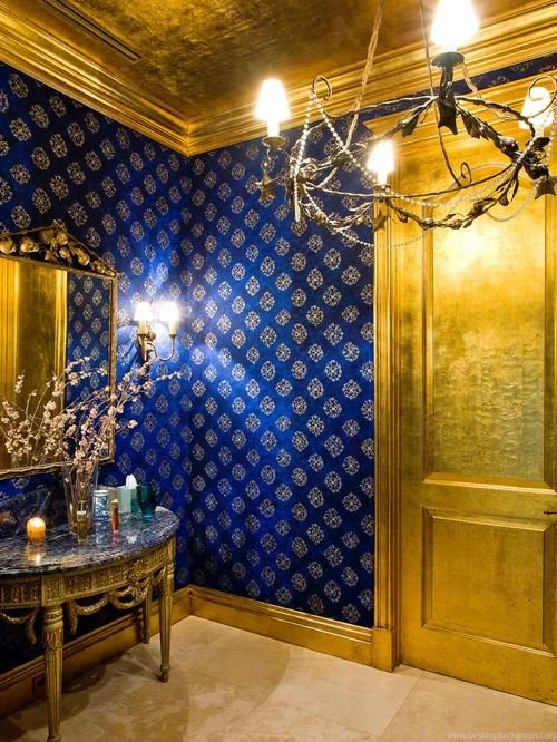 Blue And Gold Wallpapers Home Design Ideas, Pictures, Remodel And Decor