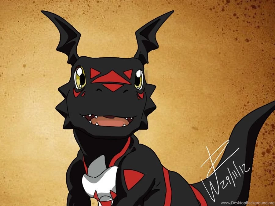 Guilmon And Black Guilmon Smile By DragonRanshiin On DeviantArt