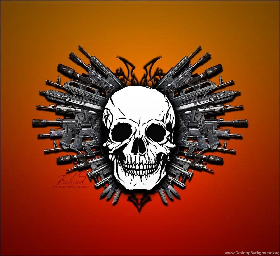 Pic > Cool Skulls With Guns Wallpapers