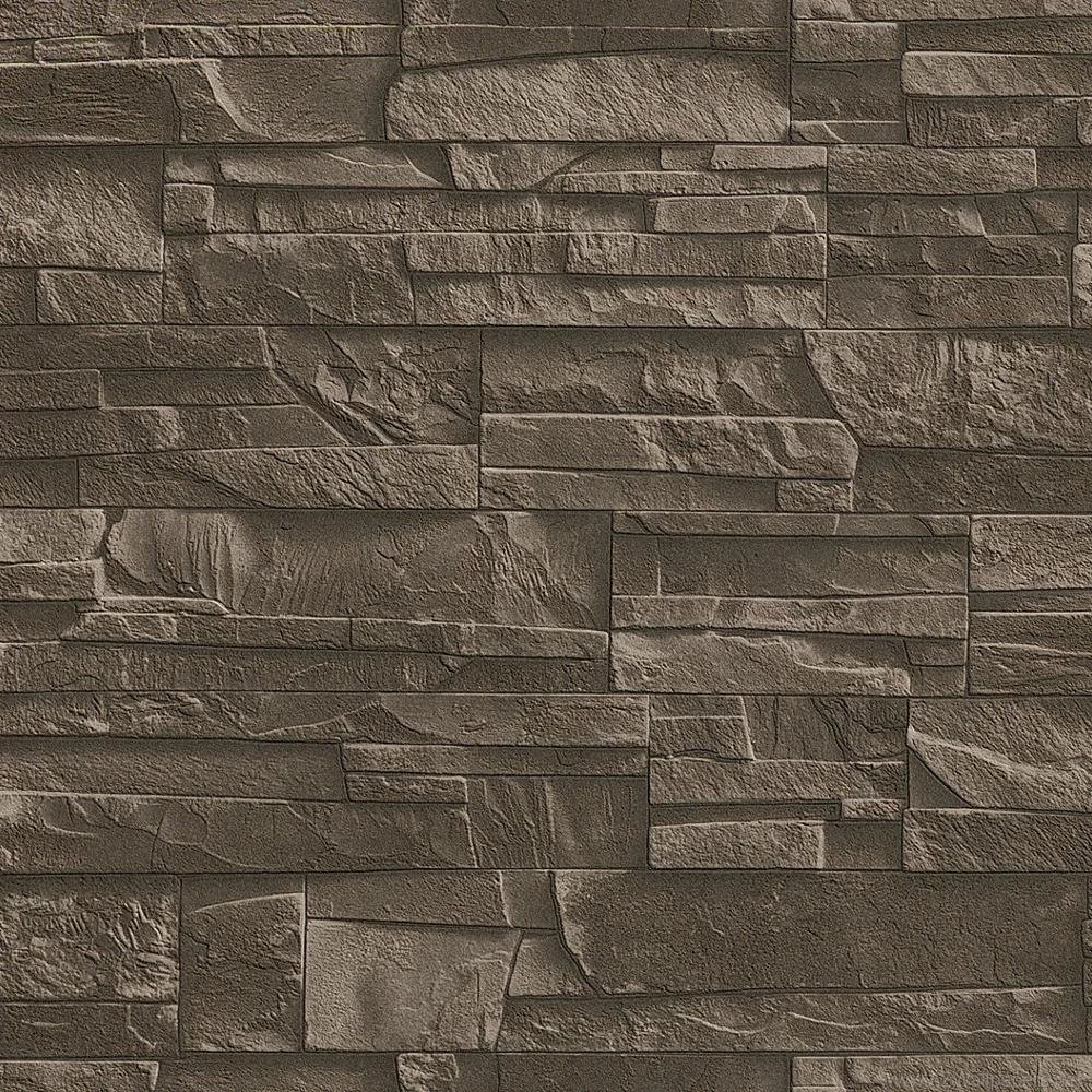 New Rasch Factory Slate Brick Pattern Stone Faux Effect Textured ...