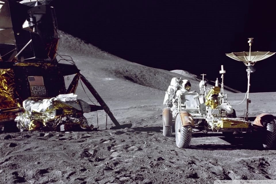 Man On Moon HD Desktop Wallpapers : Widescreen : High Definition ...