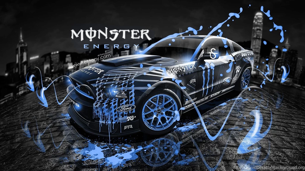 Fantasy Monster Energy Ford Mustang GT Car Wal