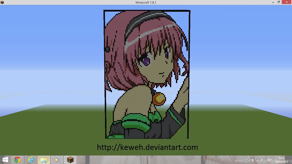Momo Deviluke (To Love Ru) Pixelart Minecraft By Keweh On DeviantArt