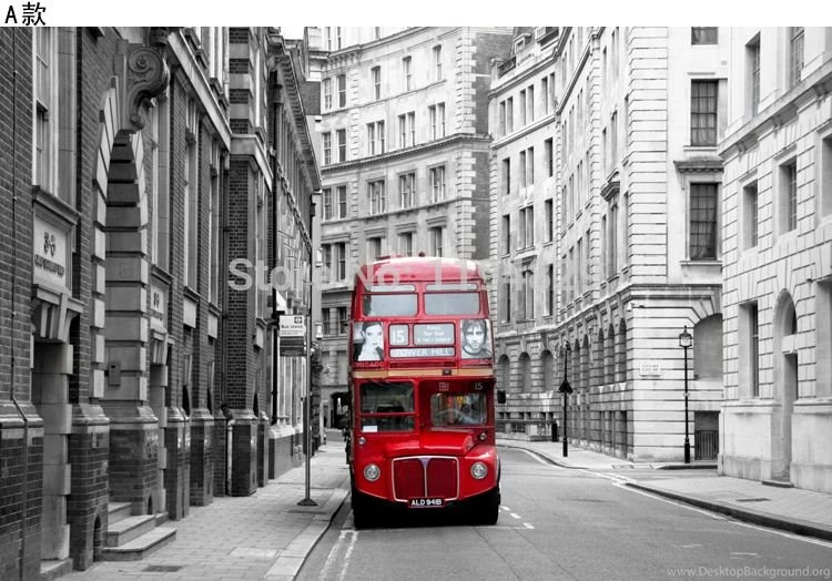 Free Shipping Custom Size 3D Red Retro Nostalgia Of England London ...