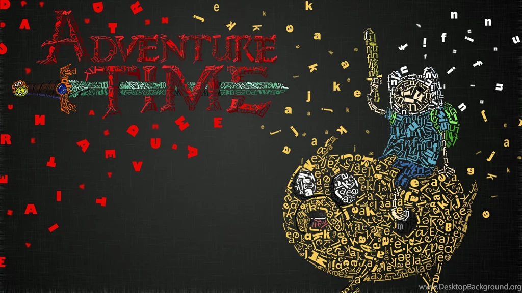 Adventure Time Typographic Portrait Typography Best Widescreen ...