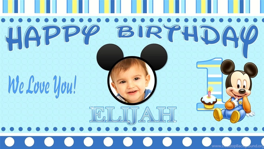 Baby Mickey Mouse 1st Birthday V.3 With And 50 Similar Items