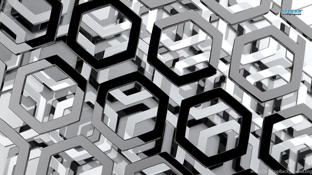 Chrome Hexagons Wallpapers   3D Wallpapers