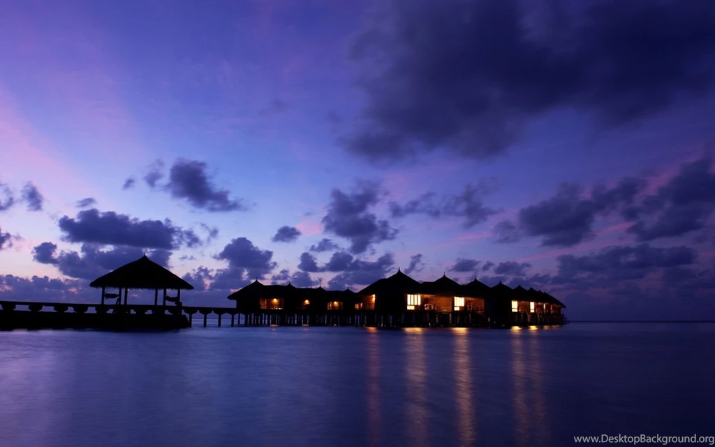 Cottages On Maafushivaru Island Wallpapers Beach Wallpapers