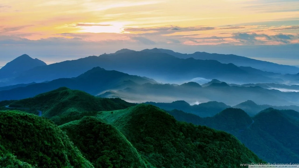 Green Mountains In The Morning HD Desktop Wallpapers : Widescreen ...