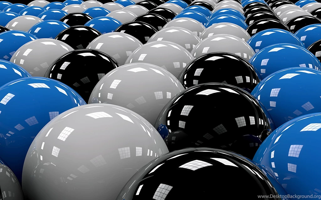 Download Wallpapers 3840x2400 Balls, Rows, White, Blue, Black Ultra ...
