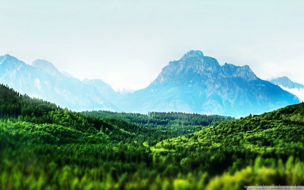 Mountain Forest Tilt Shift HD Desktop Wallpapers : High Definition ...