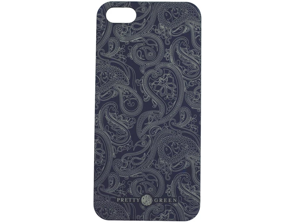 PRETTY GREEN Retro 60s Mod Paisley iPhone 5 Case In Navy