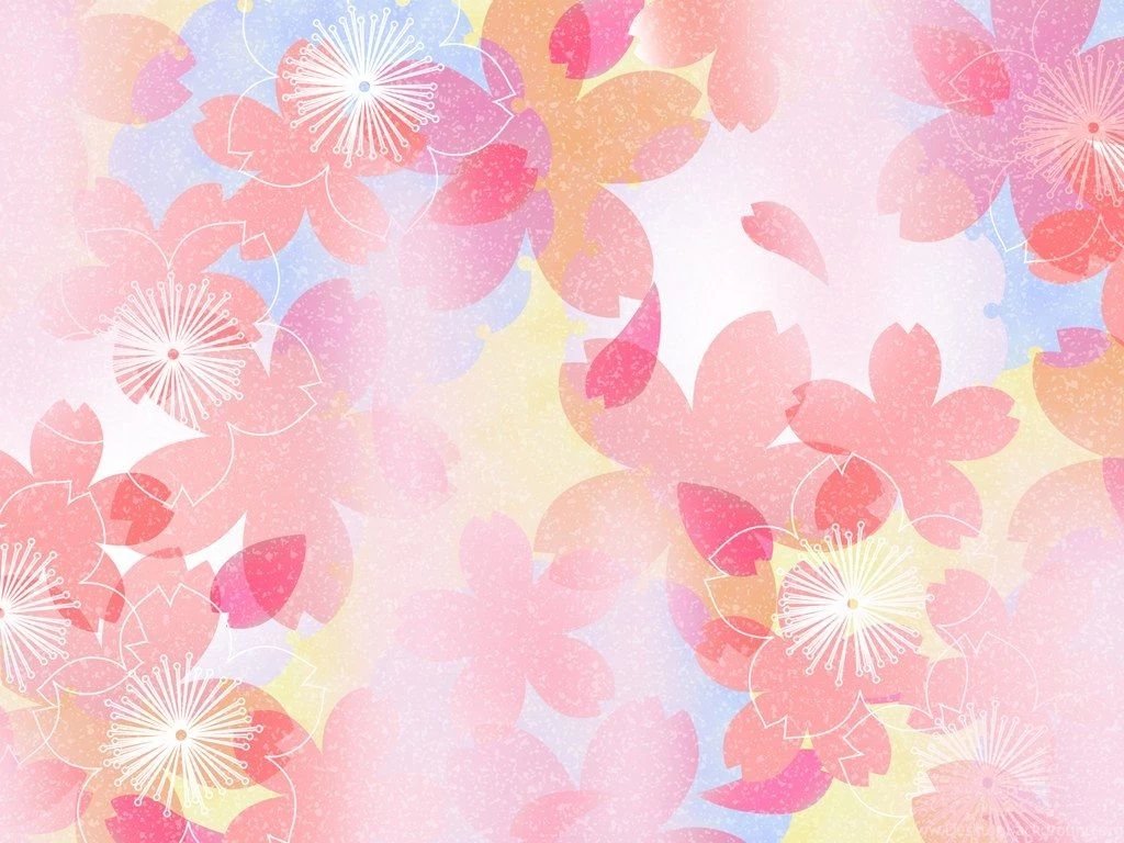 Colors In Japanese Style Sweet Flower Pattern Design 1024x768 ...