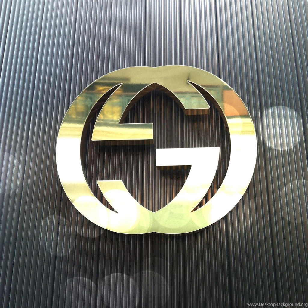 Gucci Logo Gold Cool Wallpapers