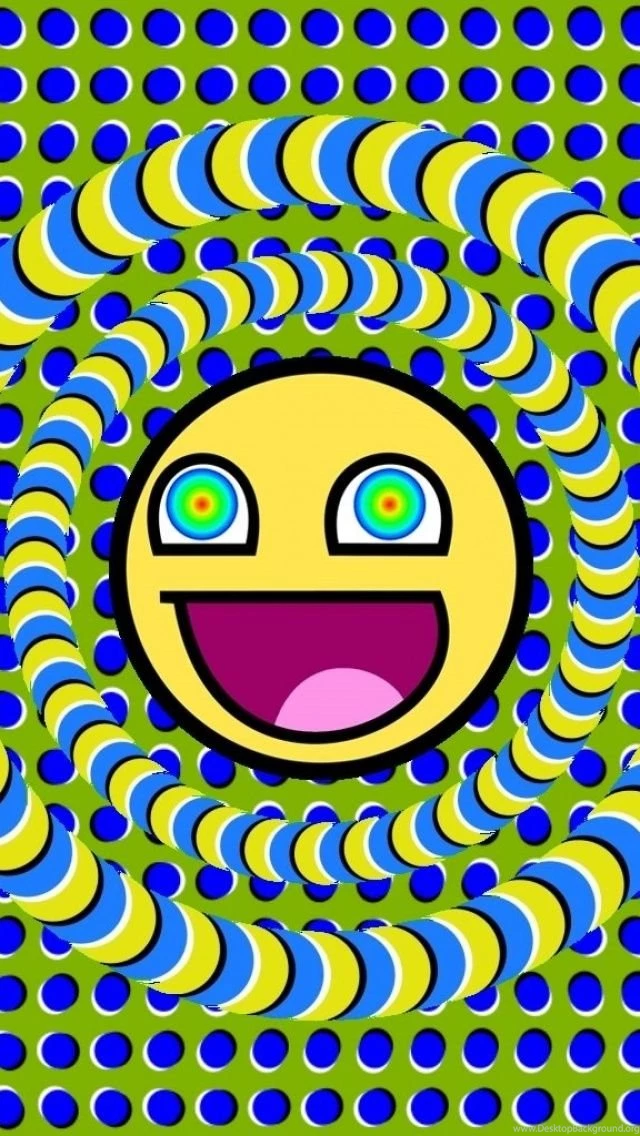 Psychedelic Awesome Smiley iPhone 5 Wallpapers