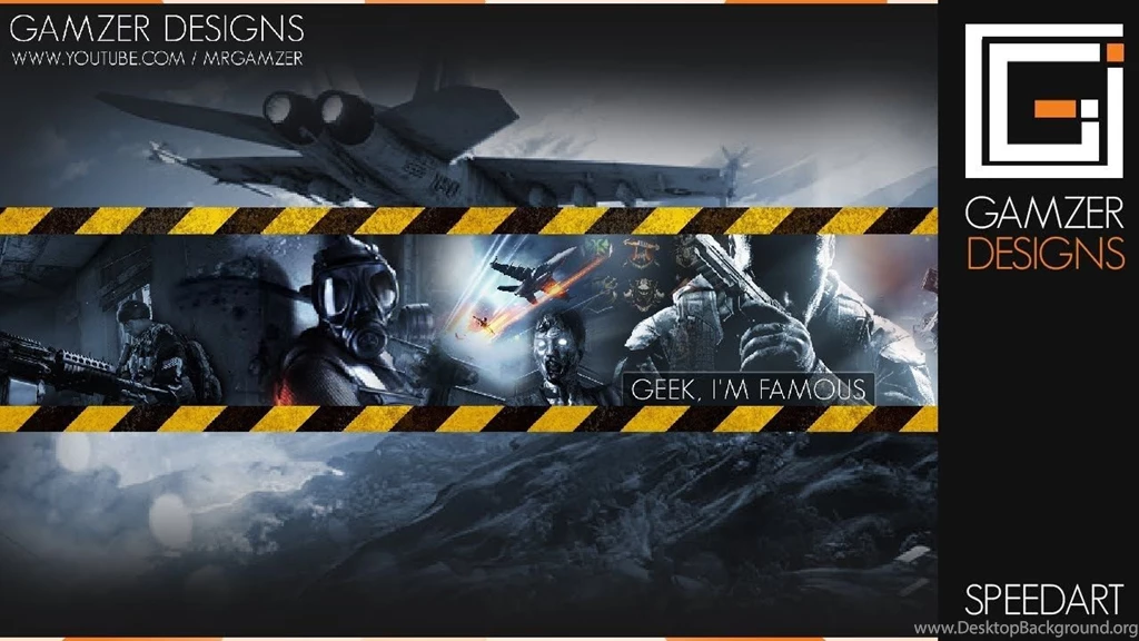 Gaming Youtube Channel Art // Photoshop CS6 Speed Art YouTube