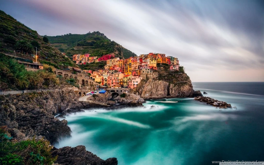 View Of Manarola, Cinque Terre, Italy HD Desktop Wallpapers ...
