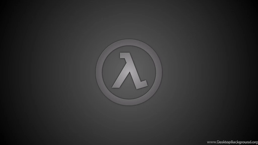 Download 1366x768 Half Life Gray Logo Wallpapers