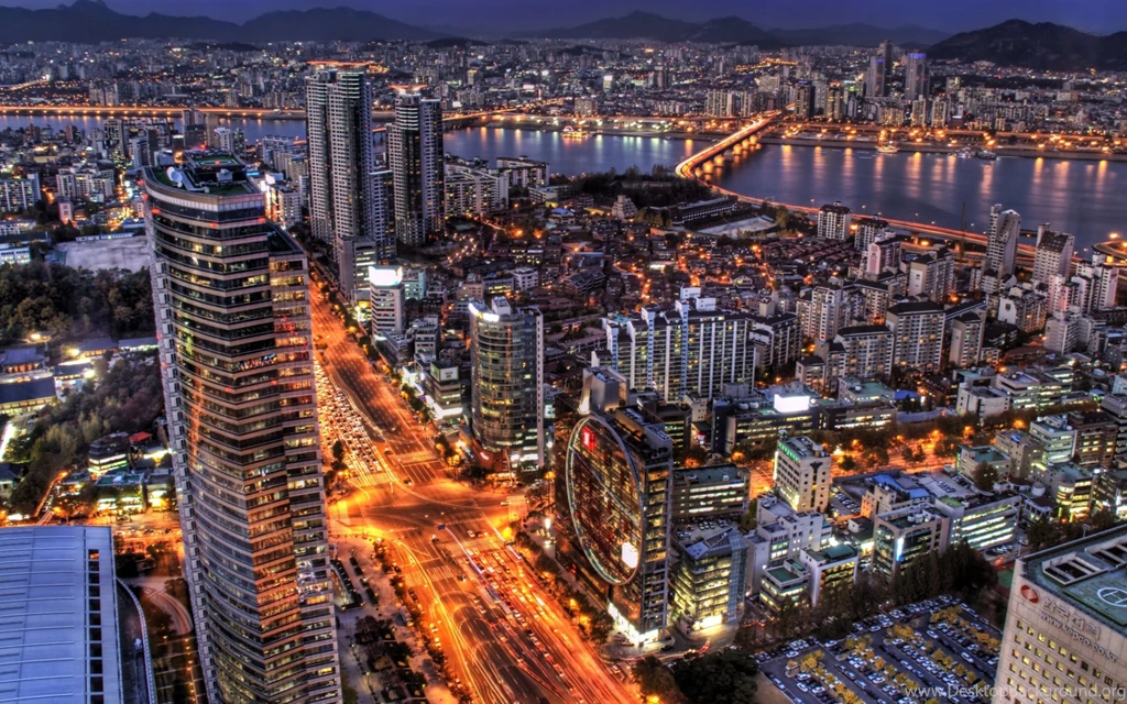 Seoul At Night South Korea Mac Wallpapers Download