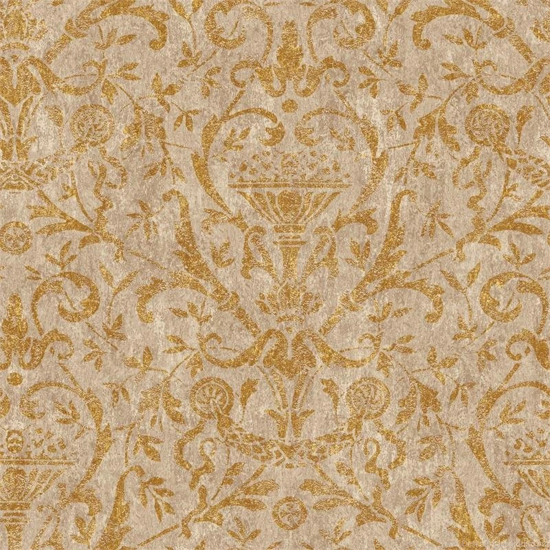 Gold Brown Metallic Etruscan Psn105213 Damask Wallpapers By Patty ...