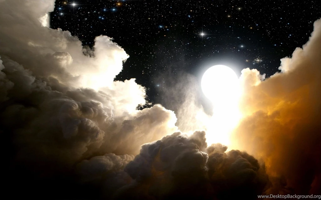 Clouds Sun Outer Space Moon Illuminated Wallpapers
