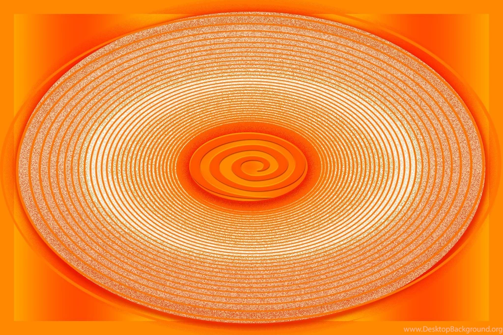 Burnt Orange Oval Twirl