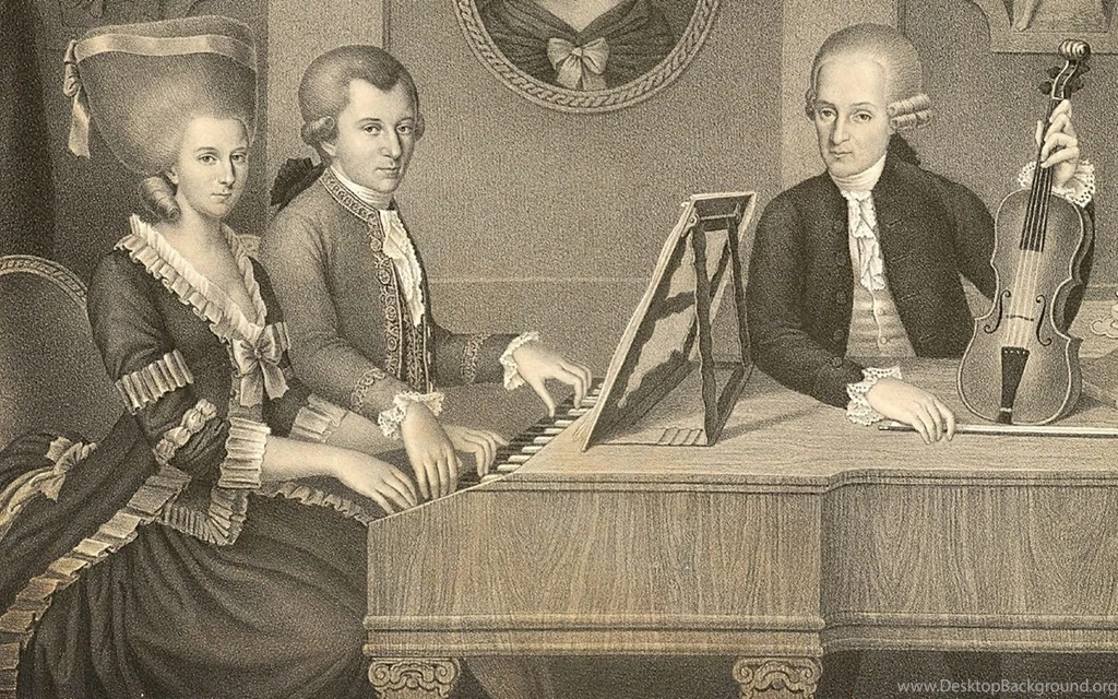 Wolfgang Amadeus Mozart And His Father Leopold Mozart
