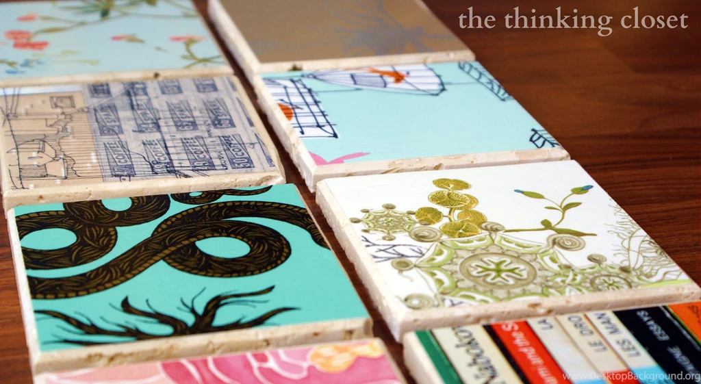 Drink Rings, Begone! – DIY Wallpapers Coasters — The Thinking Closet