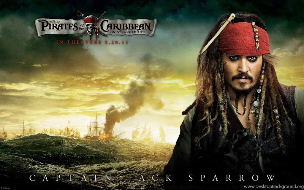 Johnny Depp In Pirates Of The Caribbean 4 Wallpapers
